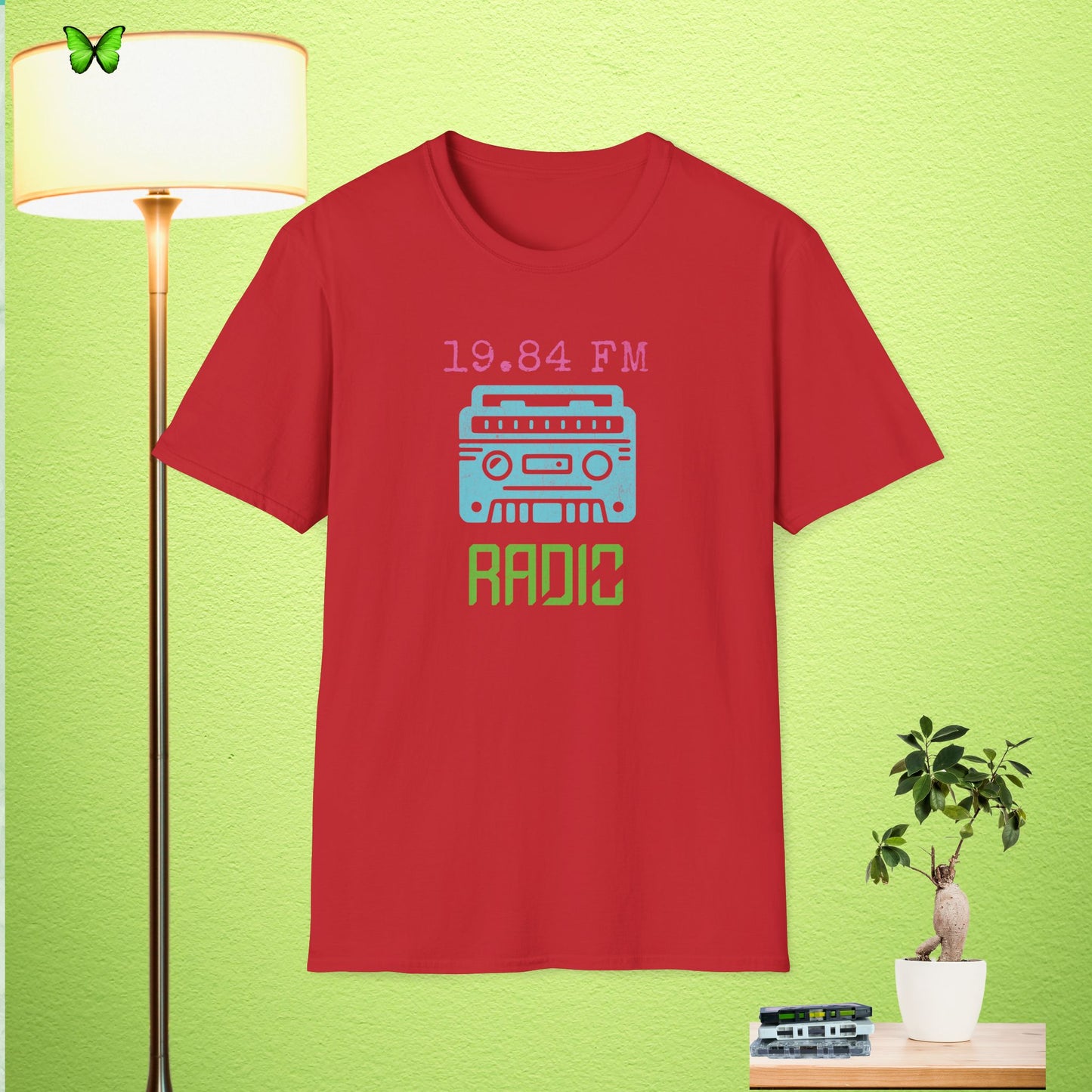 Retro Radio Unisex Softstyle T-Shirt - 19.84 FM Vintage Design