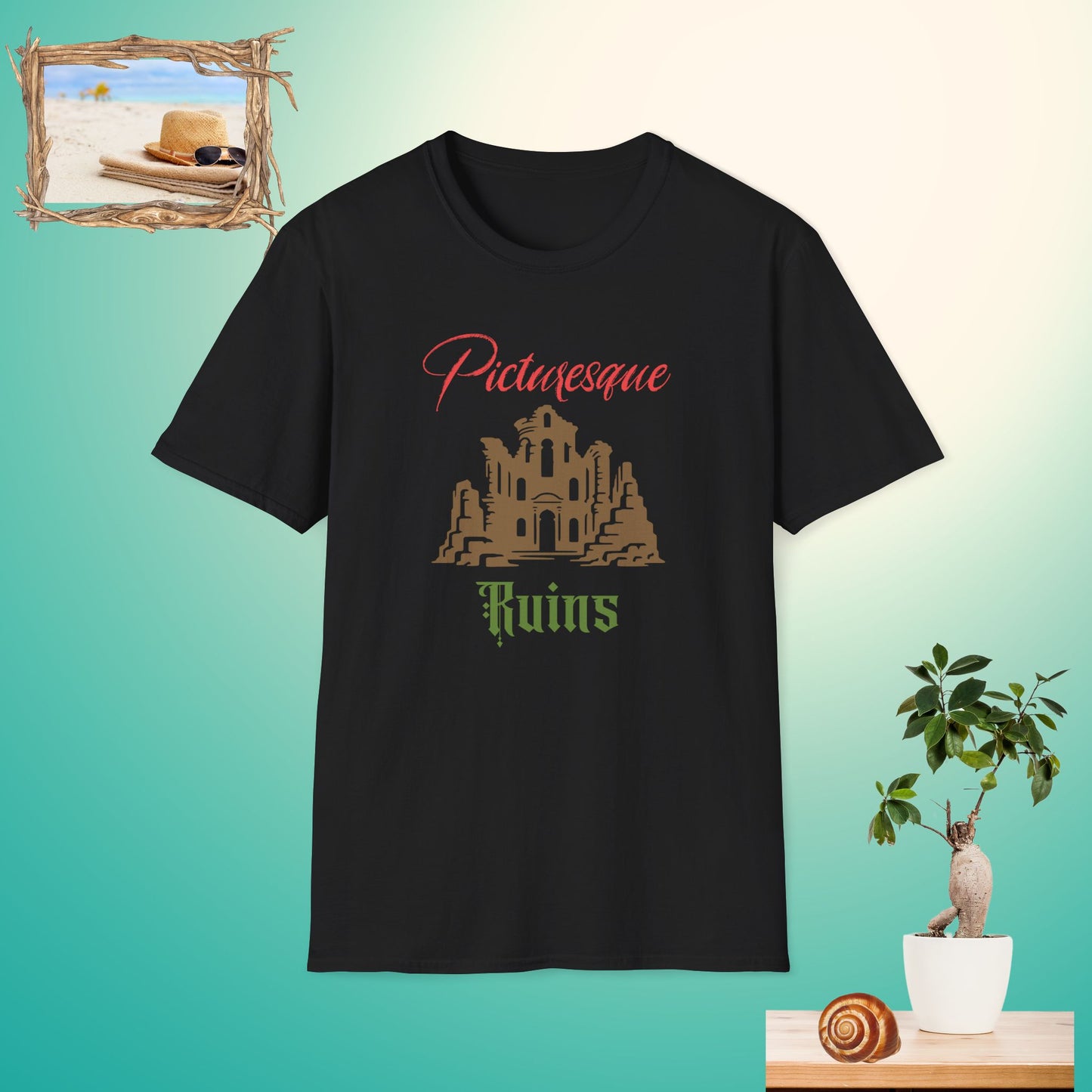 Picturesque Ruins Unisex Softstyle T-Shirt