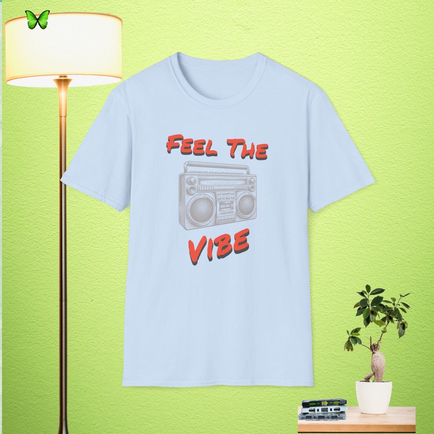 Feel The Vibe Unisex Softstyle T-Shirt - Retro Music Graphic Tee