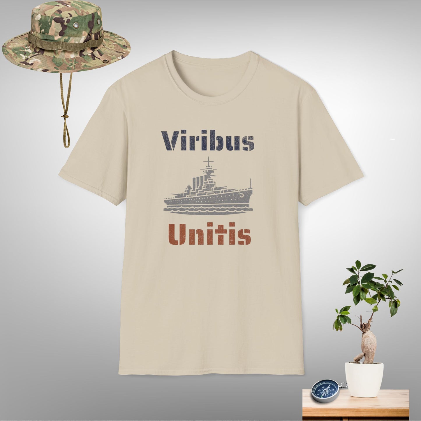 Viribus Unitis Unisex Softstyle T-Shirt - Nautical Military Inspired Tee