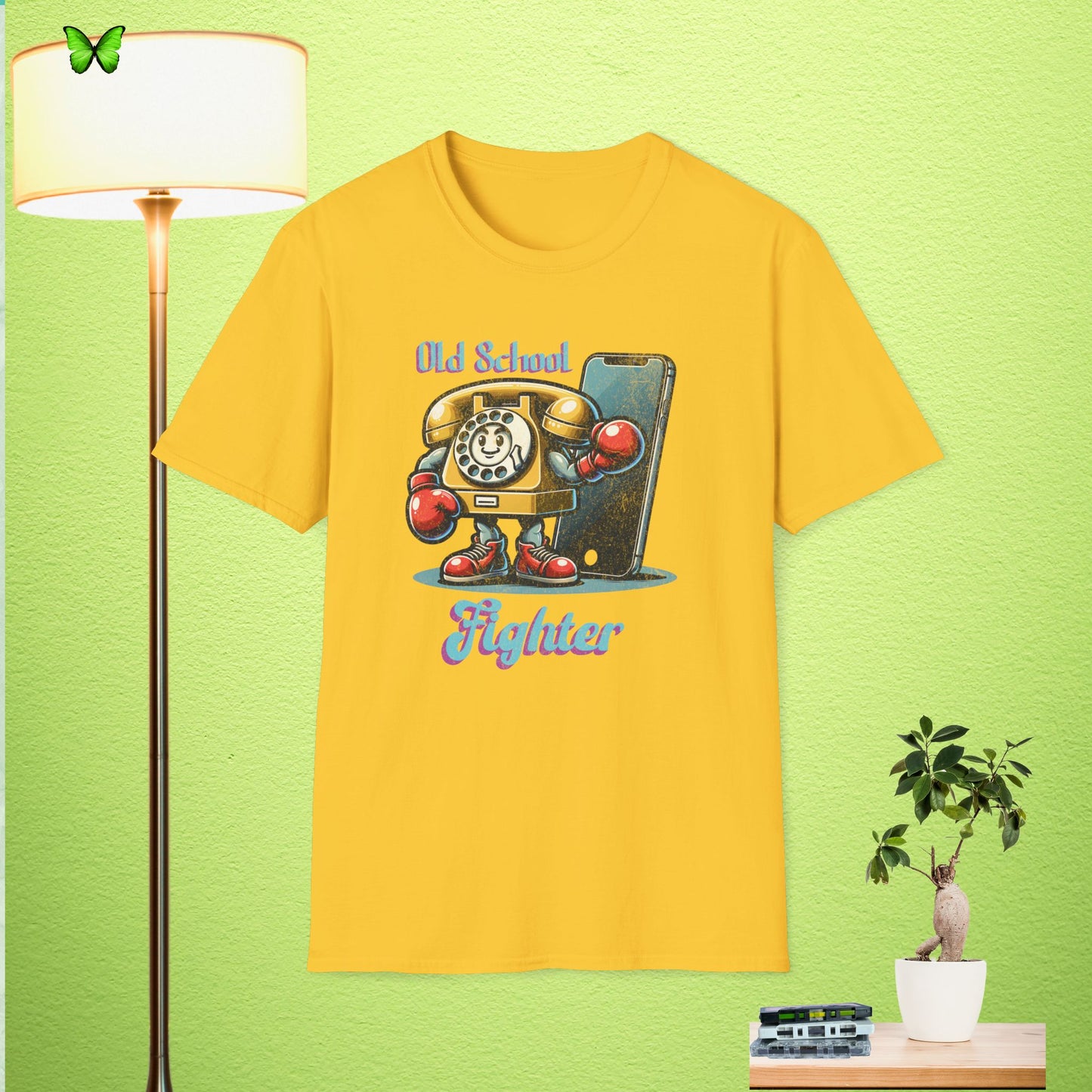 Old School Fighter Unisex Softstyle T-Shirt - Retro Gamer Tee, Perfect for Gaming Enthusiasts