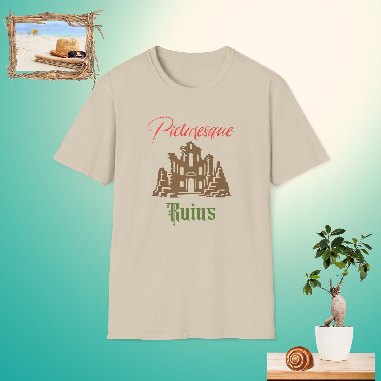 Picturesque Ruins Unisex Softstyle T-Shirt