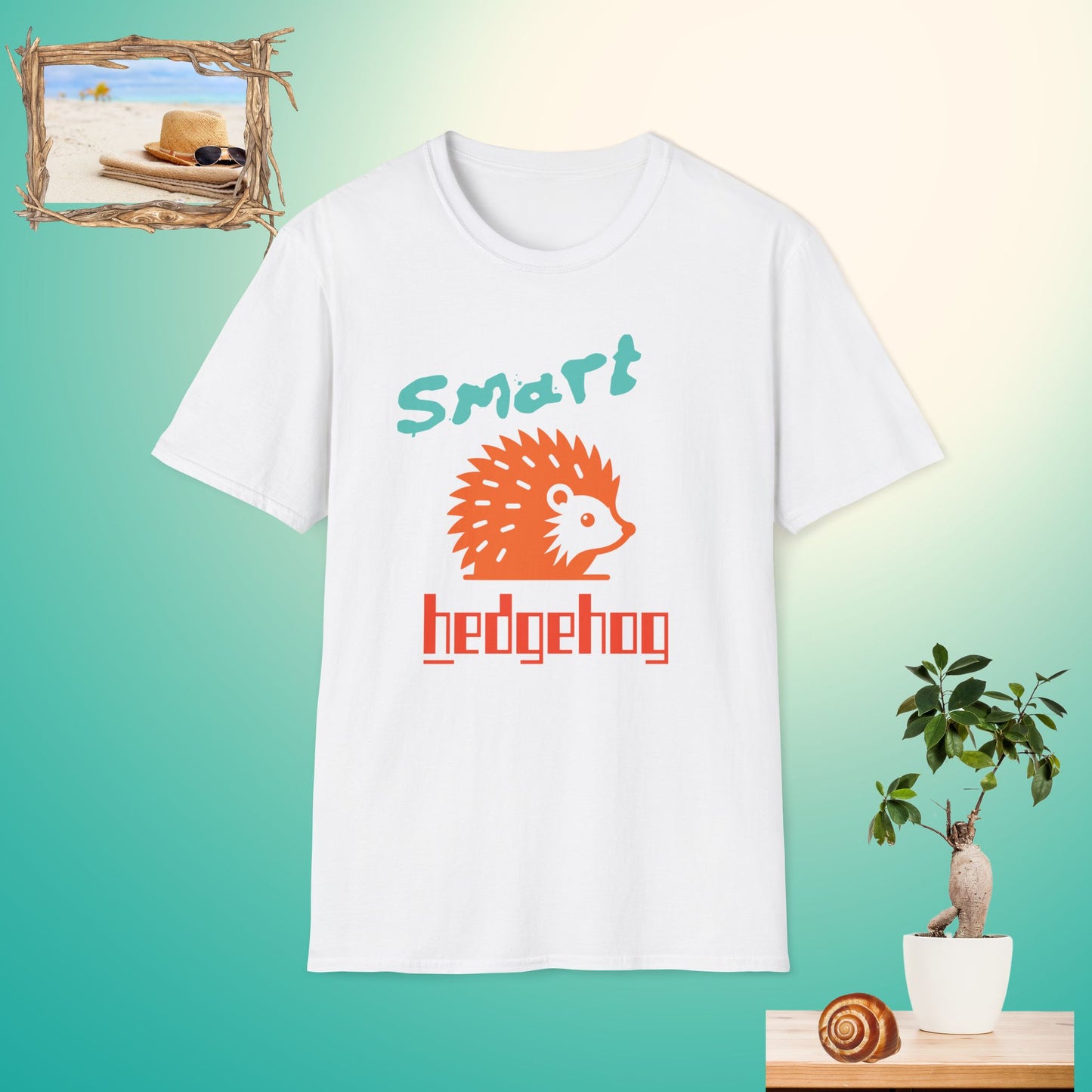 Smart Hedgehog Unisex Softstyle T-Shirt