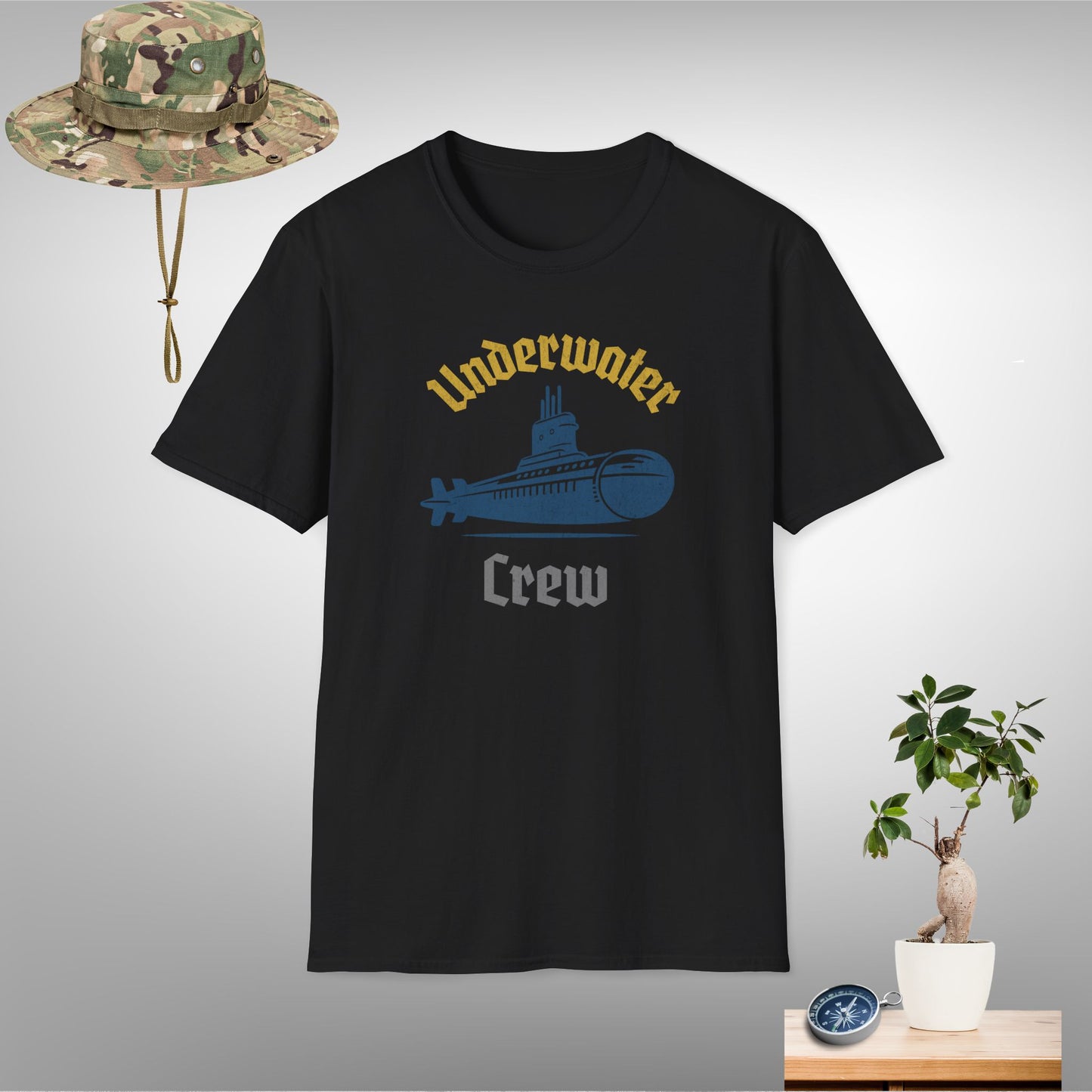 Underwater Crew Unisex Softstyle T-Shirt - Adventure & Exploration Theme