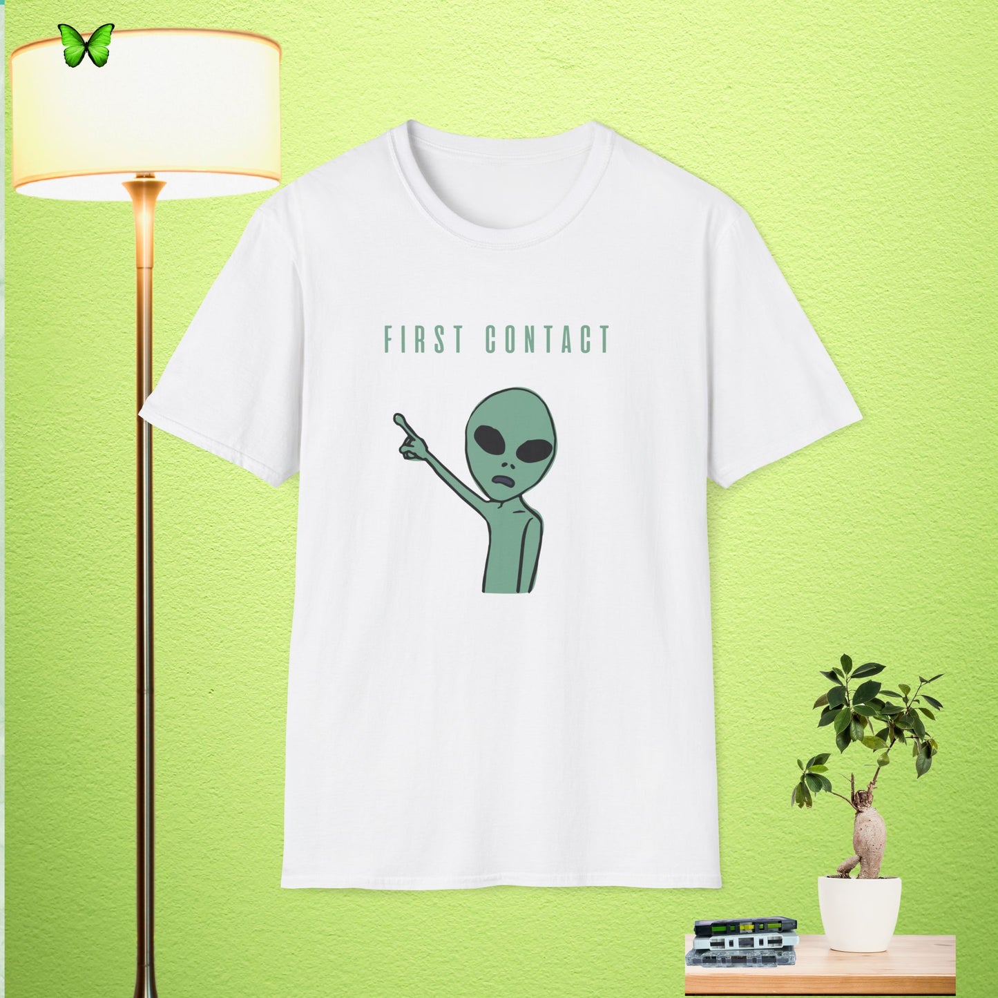 First Contact Alien Unisex Softstyle T-Shirt