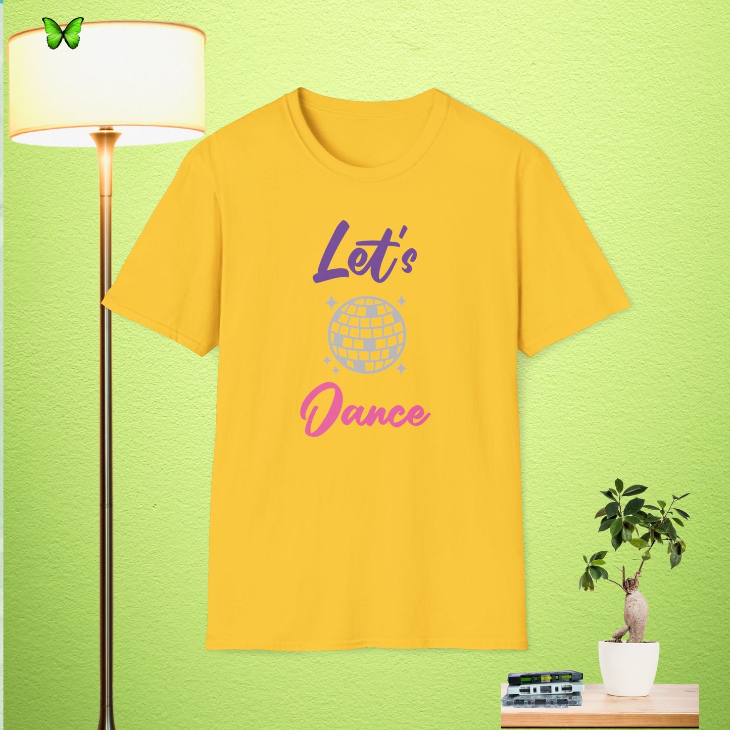 Retro Disco 'Let's Dance' Unisex Softstyle T-Shirt