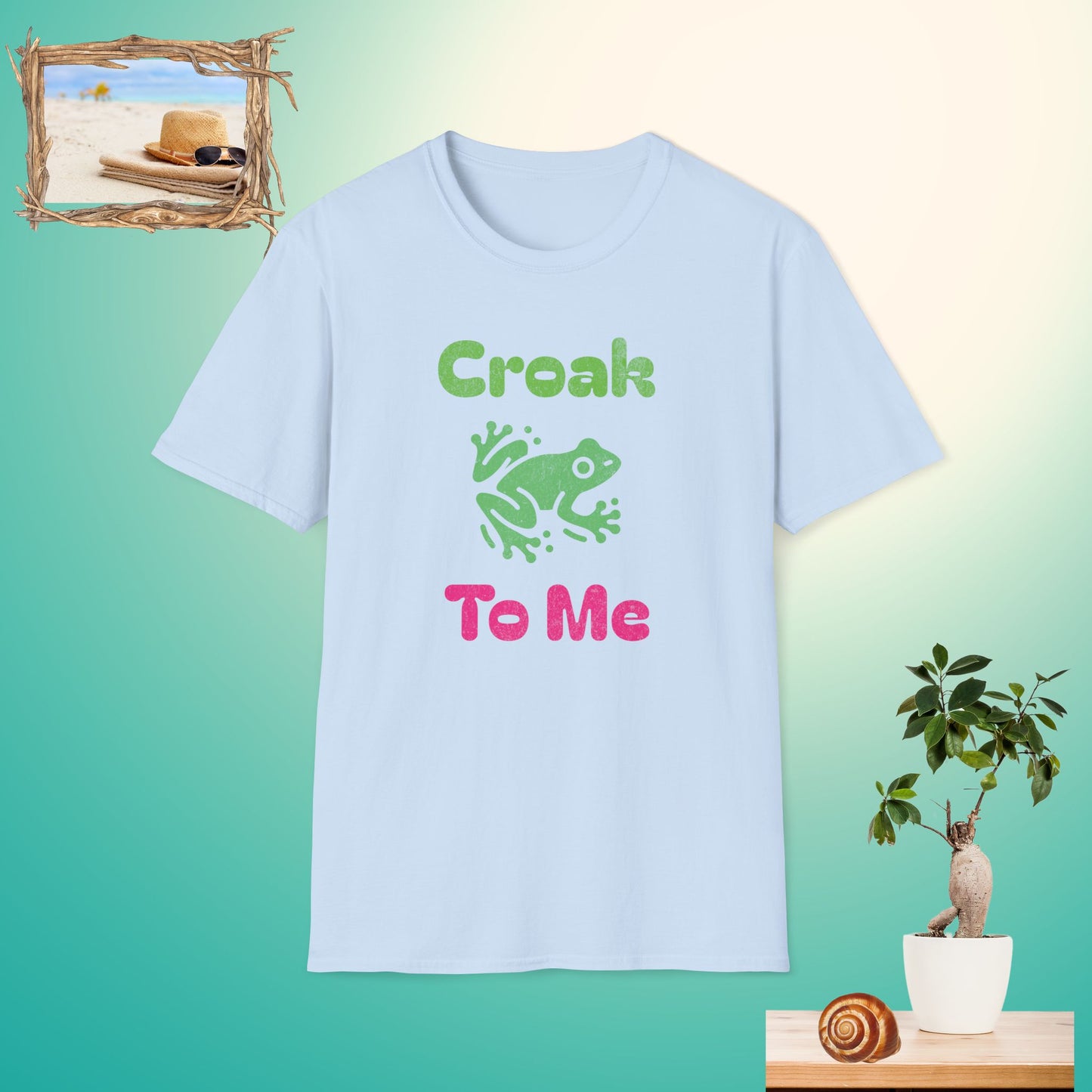 Frog "Croak To Me" Unisex Softstyle T-Shirt