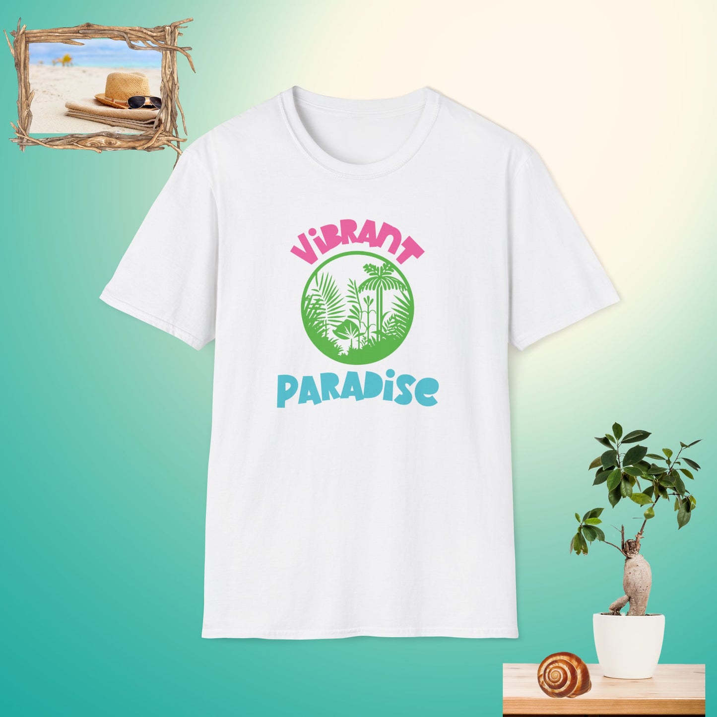 Vibrant Paradise Unisex Softstyle T-Shirt