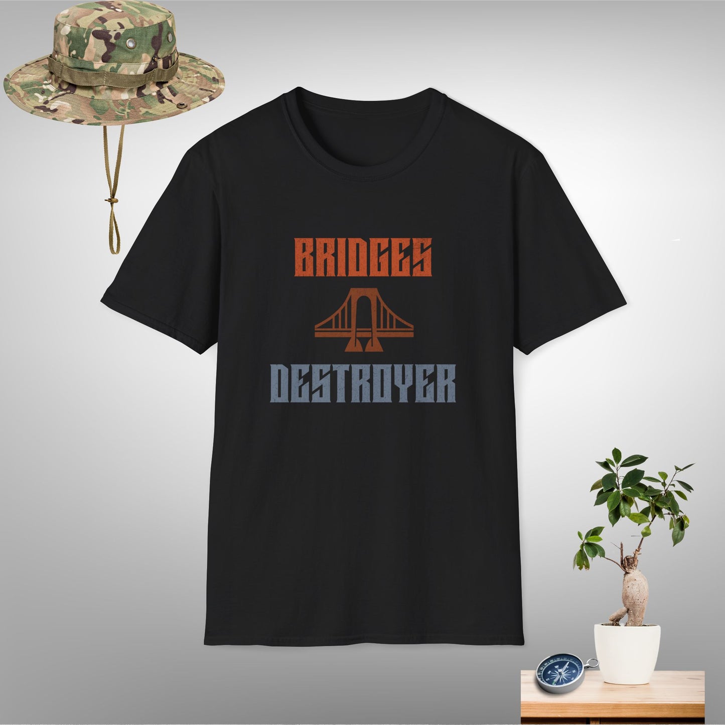 Bridges Destroyer Unisex Softstyle T-Shirt