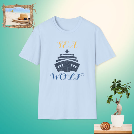 Sea Wolf Graphic Unisex T-Shirt – Nautical Adventure Tee for Ocean Lovers